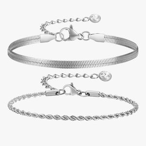 Elegant Silver Bracelet Set